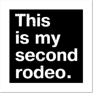 "This is my second rodeo." in plain white letters - cos you're not the noob, but barely Posters and Art